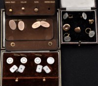 Lot 591 - A pair of Art Deco 9ct. white gold...