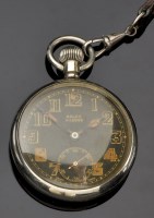 Lot 612 - Rolex: a gentleman's military issue open faced...
