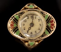 Lot 648 - A rare and unusual Art Deco watch ring, c.1938,...