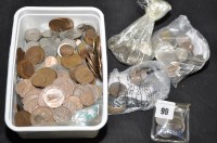 Lot 99 - Collection of coins, George III sixpence 1817,...