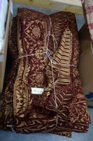 Lot 8 - Three curtains, 3.5m drop x 1.6m wide; plus...