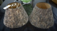 Lot 47 - A pair of circular tapering lamp shades...