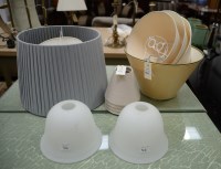 Lot 56 - A collection of table lampshades, including: a...