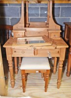 Lot 87 - A modern pine dressing table, rectangular...