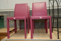Lot 101 - A set of four modern Italian dining chairs,...