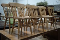 Lot 103 - A set of seven plus one modern beech Windsor...