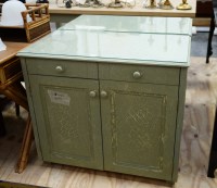 Lot 105 - A pair of modern painted MDF cupboards, each...