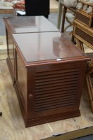 Lot 107 - A pair of modern rectangular bedside cabinets...