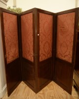 Lot 137 - A 19th Century four fold mahogany draught...