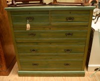 Lot 144 - A late 19th Century ash chest of two short and...