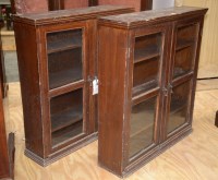 Lot 147 - A pair of scumble painted bookcase tops with...