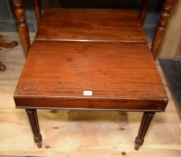 Lot 159 - Two similar 19th Century mahogany bidet stools,...