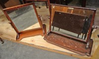 Lot 165 - A 19th Century rectangular swing toilet mirror...