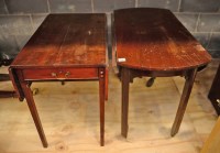 Lot 166 - A circular mahogany occasional table with drop...