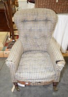 Lot 208 - A 19th Century easy chair, with shaped...
