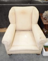 Lot 210 - A 19th Century gentleman's wing armchair,...