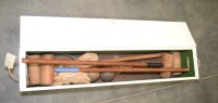 Lot 212 - A child's part croquet set, comprising: four...