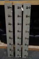 Lot 222 - Three modern coat racks with shaped metal hat...