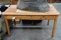 Lot 236 - A mid 20th Century rectangular oak office...
