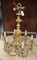 Lot 241 - A large ormolu Louis XV style six-branch...