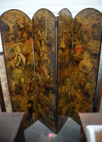 Lot 265 - A 19th Century four-fold scrapwork draught...
