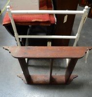 Lot 267 - A white painted Victorian towel airer; and a...
