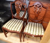 Lot 291 - A set of three mahogany Hepplewhite style...