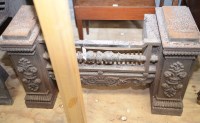 Lot 294 - A large 19th Century cast iron fire basket, in...