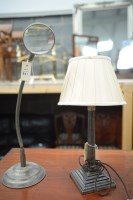 Lot 301 - A plated corinthian column patterned table...