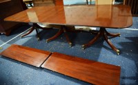 Lot 323 - A Georgian style mahogany three pillar 'D' end...