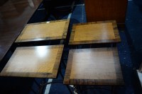 Lot 333 - A Regency quartetto nest of birdseye maple and...