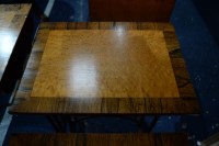 Lot 333 - A Regency quartetto nest of birdseye maple and...