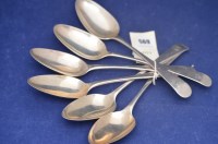 Lot 695 - A set of six Scottish Provincial silver...