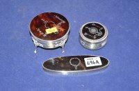 Lot 696A - A George V silver and tortoiseshell jewellery...