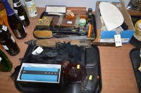 Lot 876 - A box of naval badges and patches; together...
