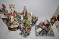 Lot 962 - Capodimonte figure groups to include a fruit...