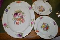 Lot 1012 - Derby white ground circular dish and soup bowl,...