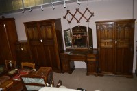 Lot 1218 - Locke of London oak reproduction four-piece...