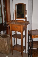 Lot 1255 - An oak Arts & Crafts wash stand, 57cms wide.
