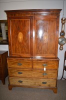 Lot 1259 - A mahogany press, 19th Century, the upper...
