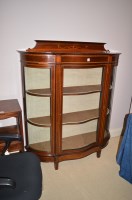 Lot 1270 - An Edwardian inlaid mahogany display cabinet,...