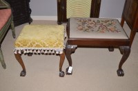 Lot 1280 - A Victorian style mahogany stool with drop-in...