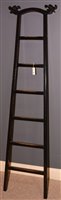 Lot 231 - A modern set of Chinese ebonized ladders,...