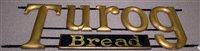 Lot 194 - Turog bread advertising sign wood mounted on...