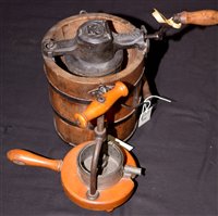Lot 212 - 19th Century express ice cream maker, in...
