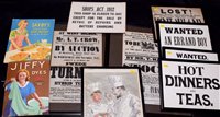 Lot 213 - Advertising signs and pictures to include...