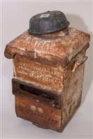 Lot 170 - A lamp and railway supplies white painted...