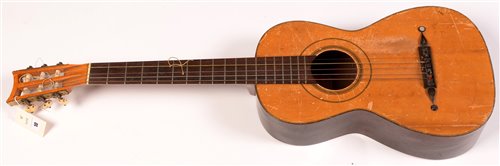 Lot 10 - A Louis Panormo English parlour guitar, rosewood...