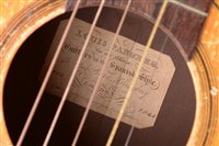 Lot 10 - A Louis Panormo English parlour guitar, rosewood...