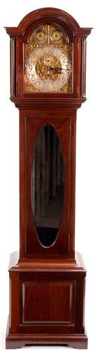 685 - Reid & Sons: a mahogany longcase clock.